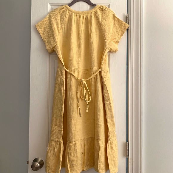 Pact Light Yellow Double Gauze 100% Organic Cotton Dress - Picture 6 of 10
